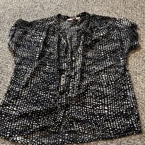 Forever 21 Black and White Dotted Blouse